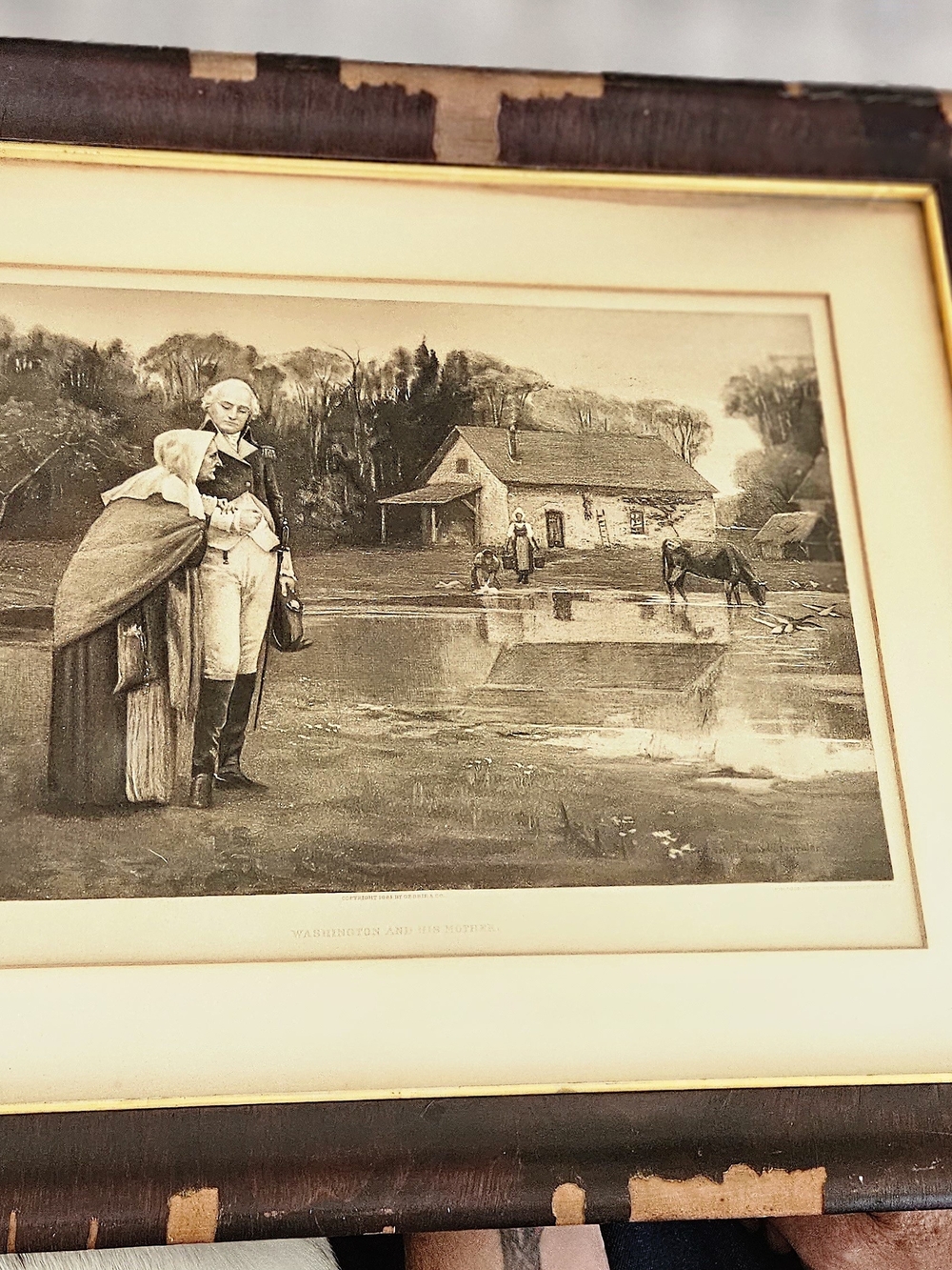 "Washington and His Mother" by  Artist Louis Édouard Fournier